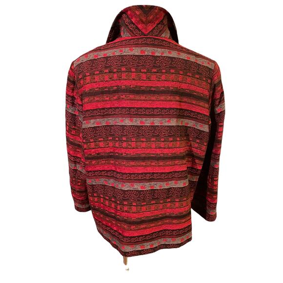 Alfred Dunner Size 22W Red Print Casual Jacket - Picture 5 of 6
